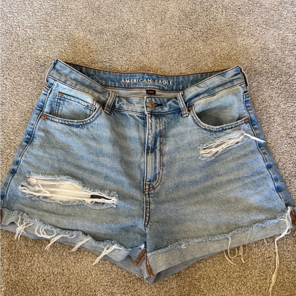 Blue Denim Mom Shorts
